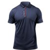 Zhik Mens Uvactive Zip Sports Polo - Navy | Sun Protection Tops