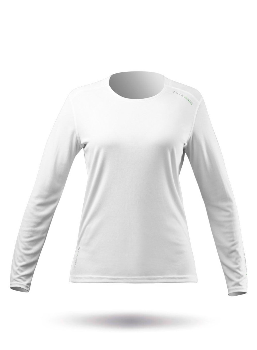 Zhik Womens Uvactive Long Sleeve Top - White | Sun Protection Tops