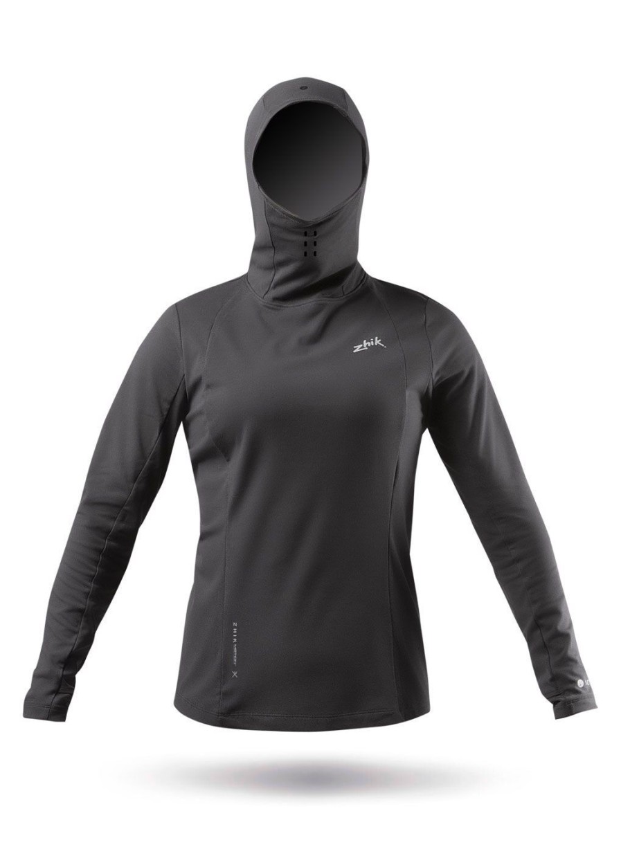 Zhik Womens Black Zhikmotion Hooded Top | Wicking Uv Tops