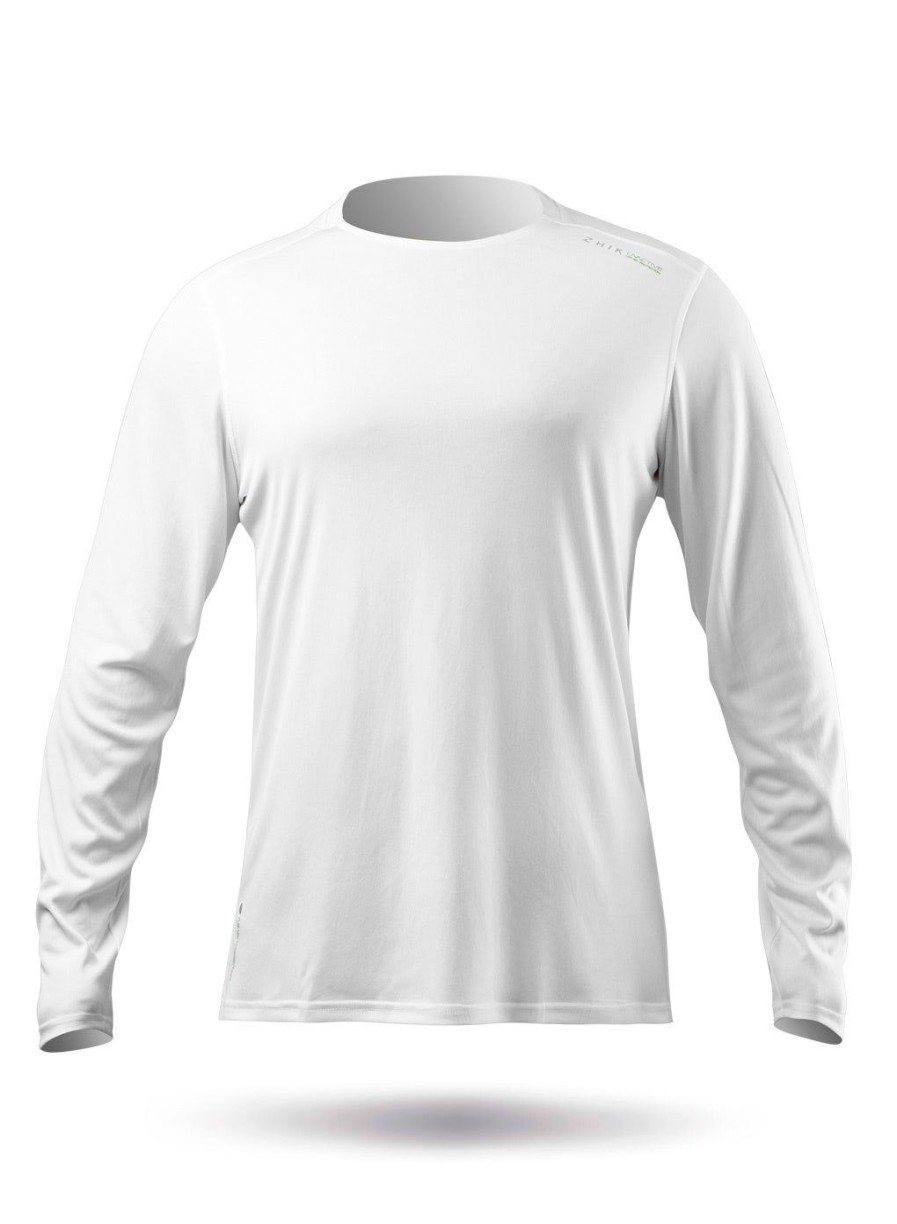 Zhik Mens Uvactive Long Sleeve Top - White | Sun Protection Tops