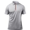 Zhik Mens Uvactive Zip Sports Polo - Grey | Sun Protection Tops