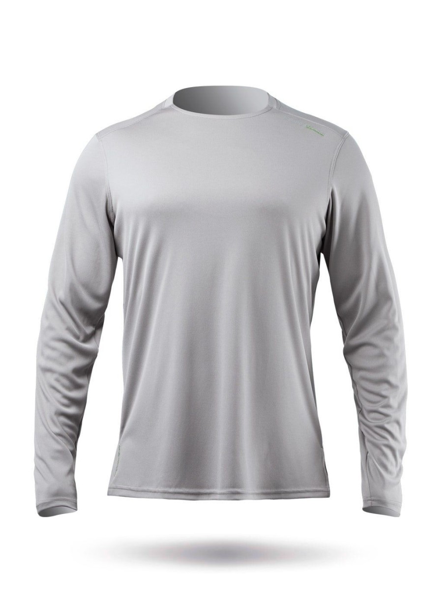 Zhik Mens Uvactive Long Sleeve Top - Grey | Wicking Uv Tops