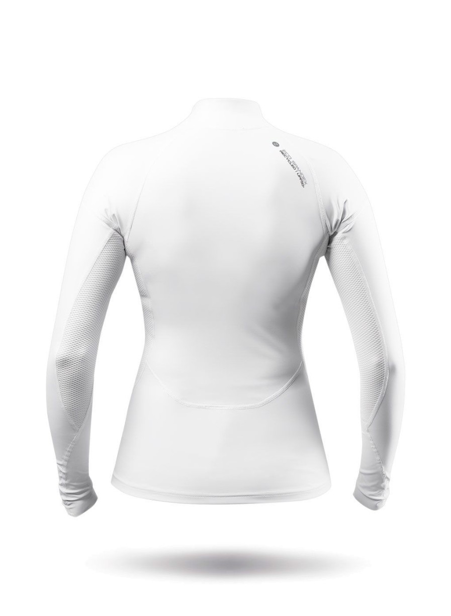 Zhik Womens White Eco Spandex Long Sleeve Top | Sun Protection Tops