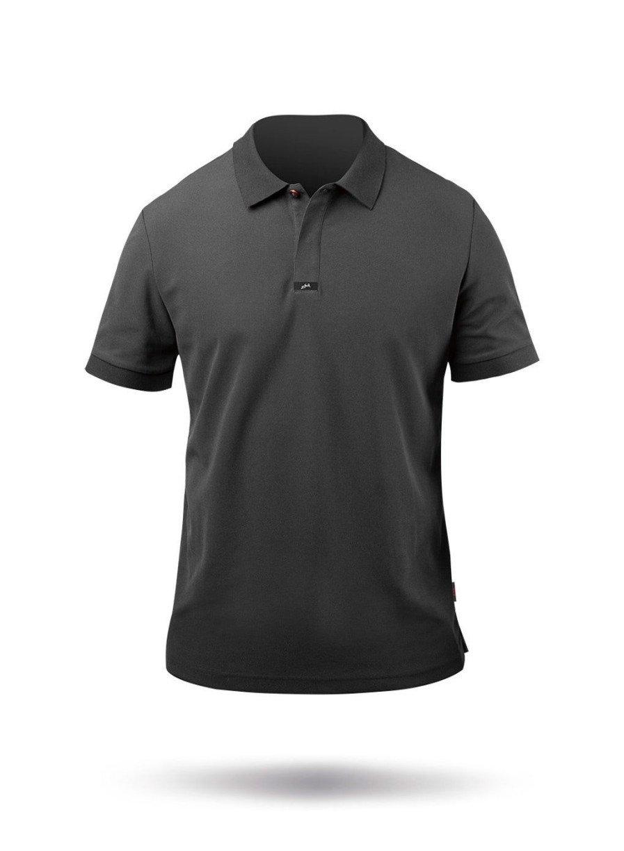 Zhik Mens Pima Cotton Polo - Charcoal | Polos