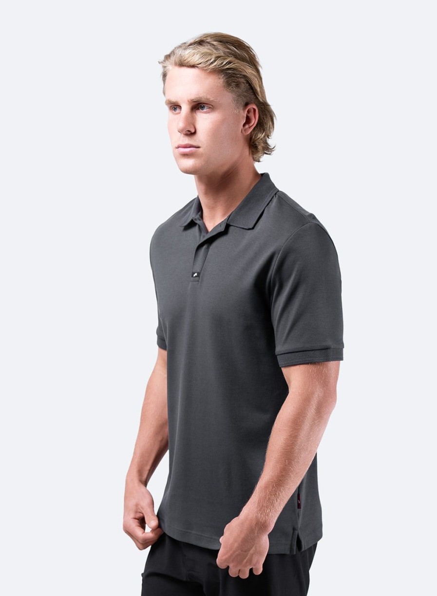 Zhik Mens Pima Cotton Polo - Charcoal | Polos